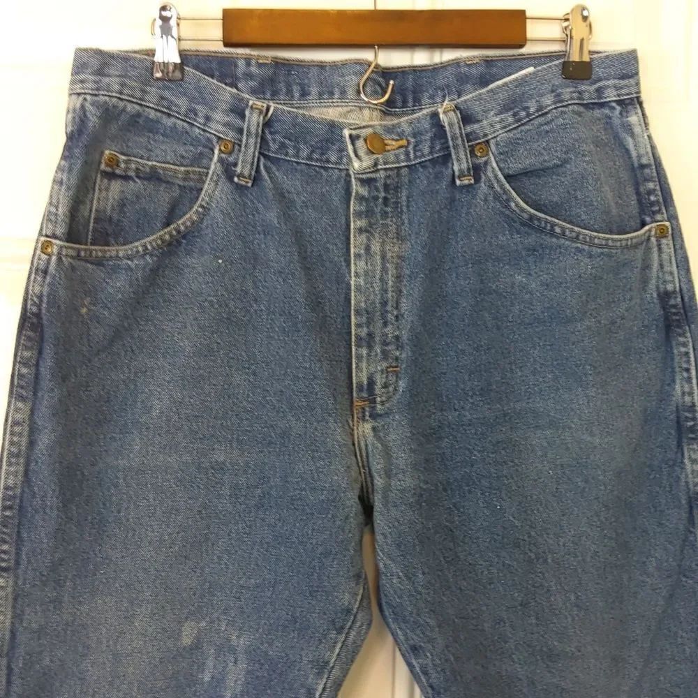(3/$22) wranglers premium quality blue five pocket jeans
